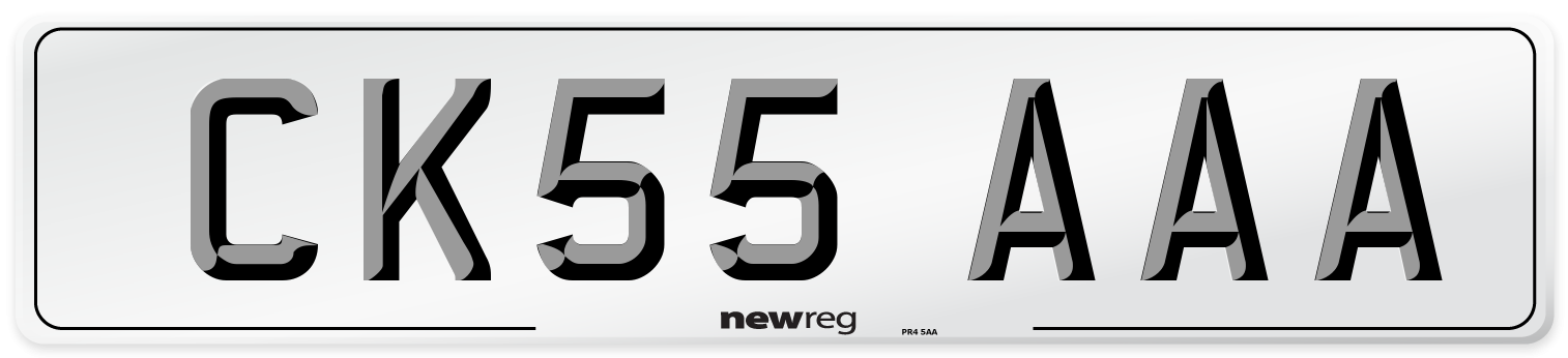 CK55 AAA Number Plate from New Reg